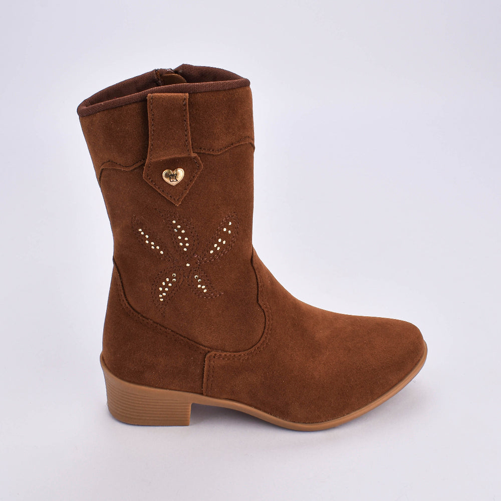 Bota Menina Infantil Kidy Folk Caramelo