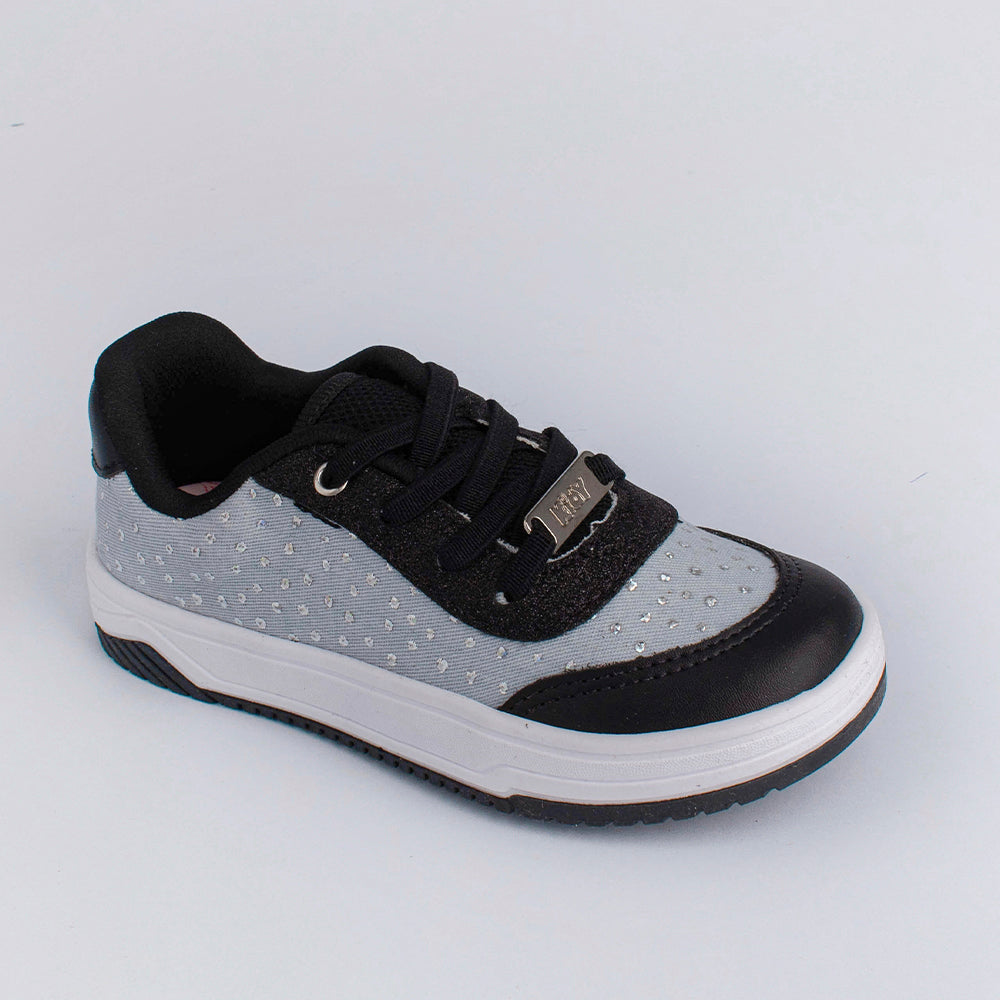 Tênis Menina Kidy Happy Jeans e Preto