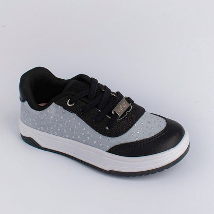 Tênis Menina Kidy Happy Jeans e Preto
