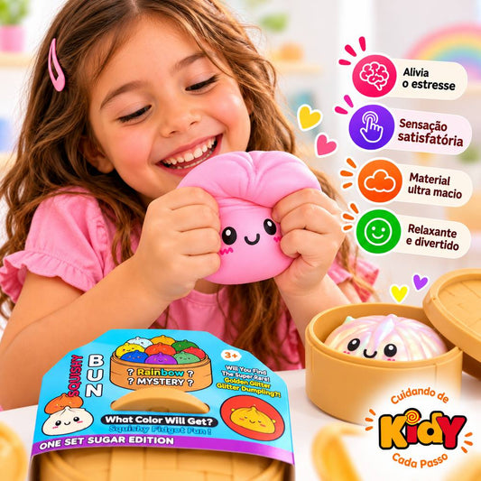 Dumpling Squishy Brinquedo Sensorial De Apertar Antiestresse Para Aliviar Ansiedade Paozinho Chines - Kidy Calçados -