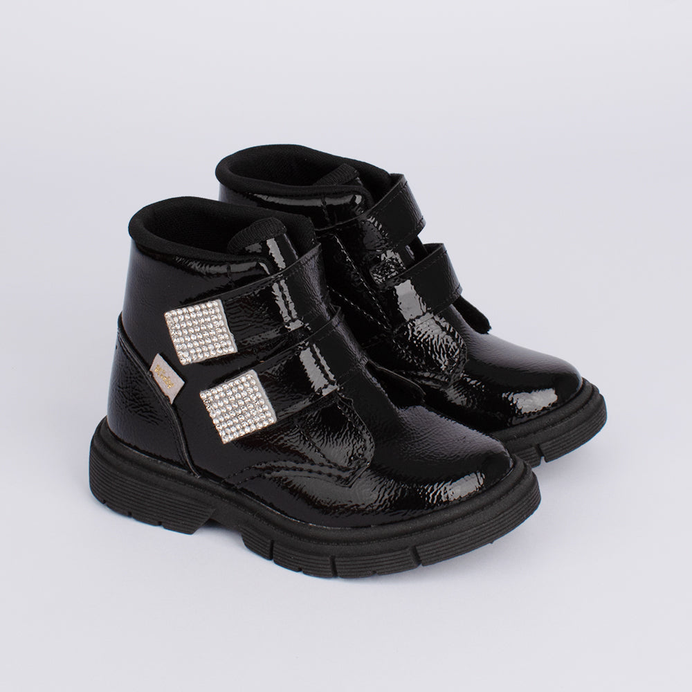 Bota Infantil Kidy Fashion Strass Baby Preto