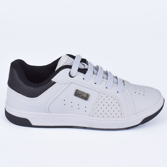 Tênis Menino Infantil K360 Casual Conforto Branco e Preto - Kidy