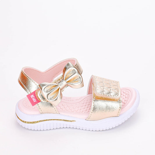 SANDALIA INFANTIL MENINA KIDY FLY BABY LAÇO OURO