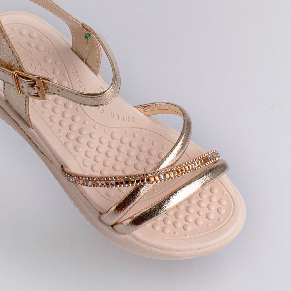 Sandália Menina Kidy Fly Ouro