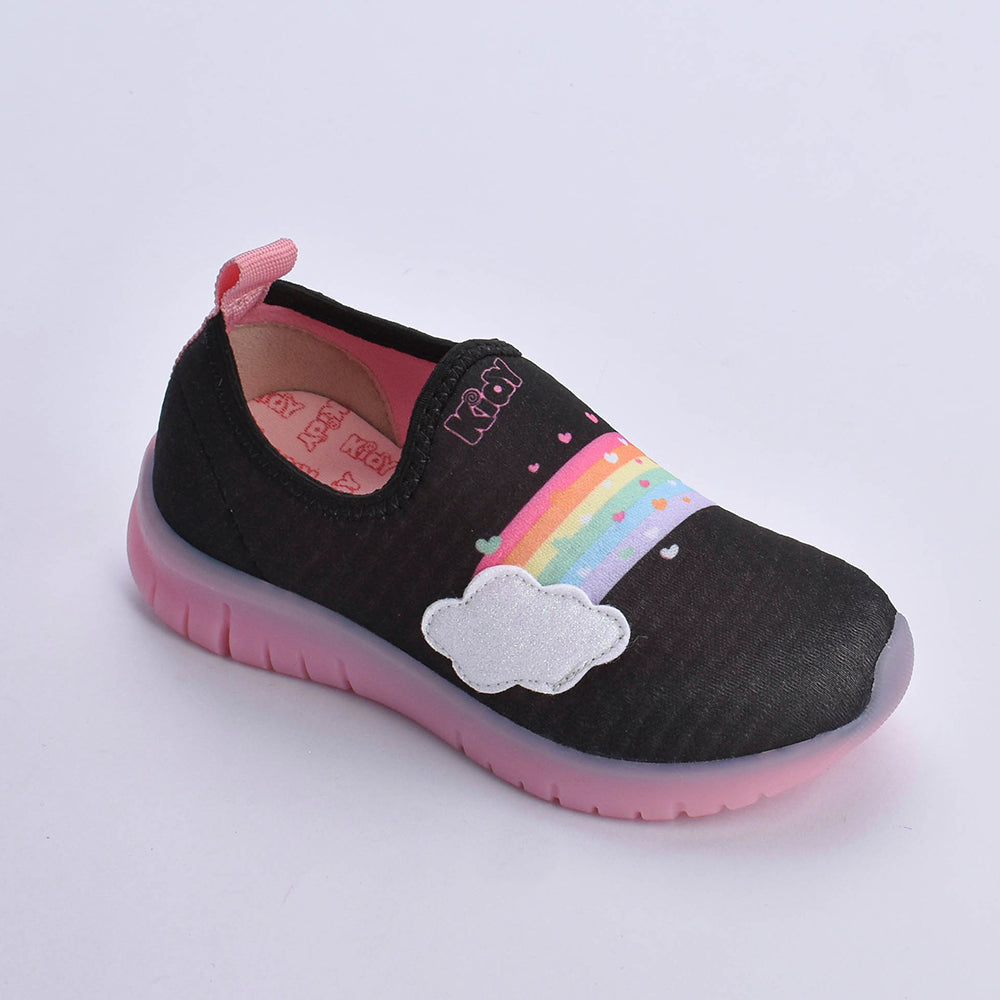 Tênis Menina Infantil Kidy Ultra Flex Preto com Ovo Surpresa Unicórnio