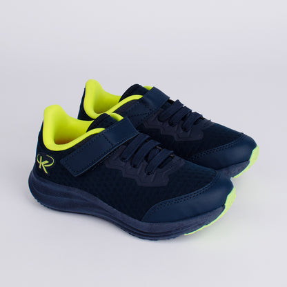 Tênis Infantil Kidy Energy Calce Fácil Marinho Neon - Esportivo Confortável