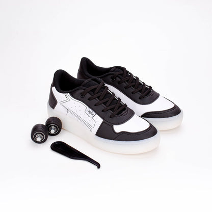 Tênis Infantil Menino com Rodinha Kidy Preto e Branco