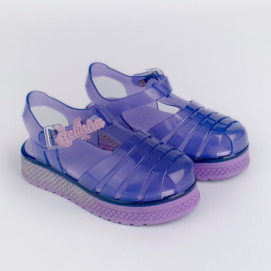 Sandália Infantil Kidy Belinha Gloss Lilás Conforto Estilo