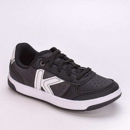 TÊNIS MENINO K360 CASUAL CONFORTO PRETO/BRANCO