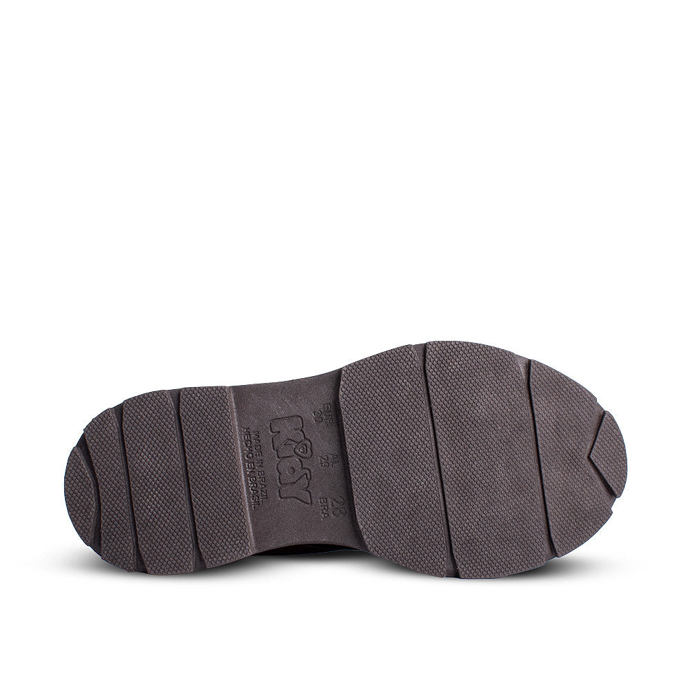 Bota Coturno Infantil Menina Kidy Style Camel Delicada Com Cadarço