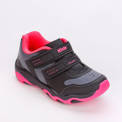 TENIS KIDY PLAY RESPITEC PRETO/PINK NEON