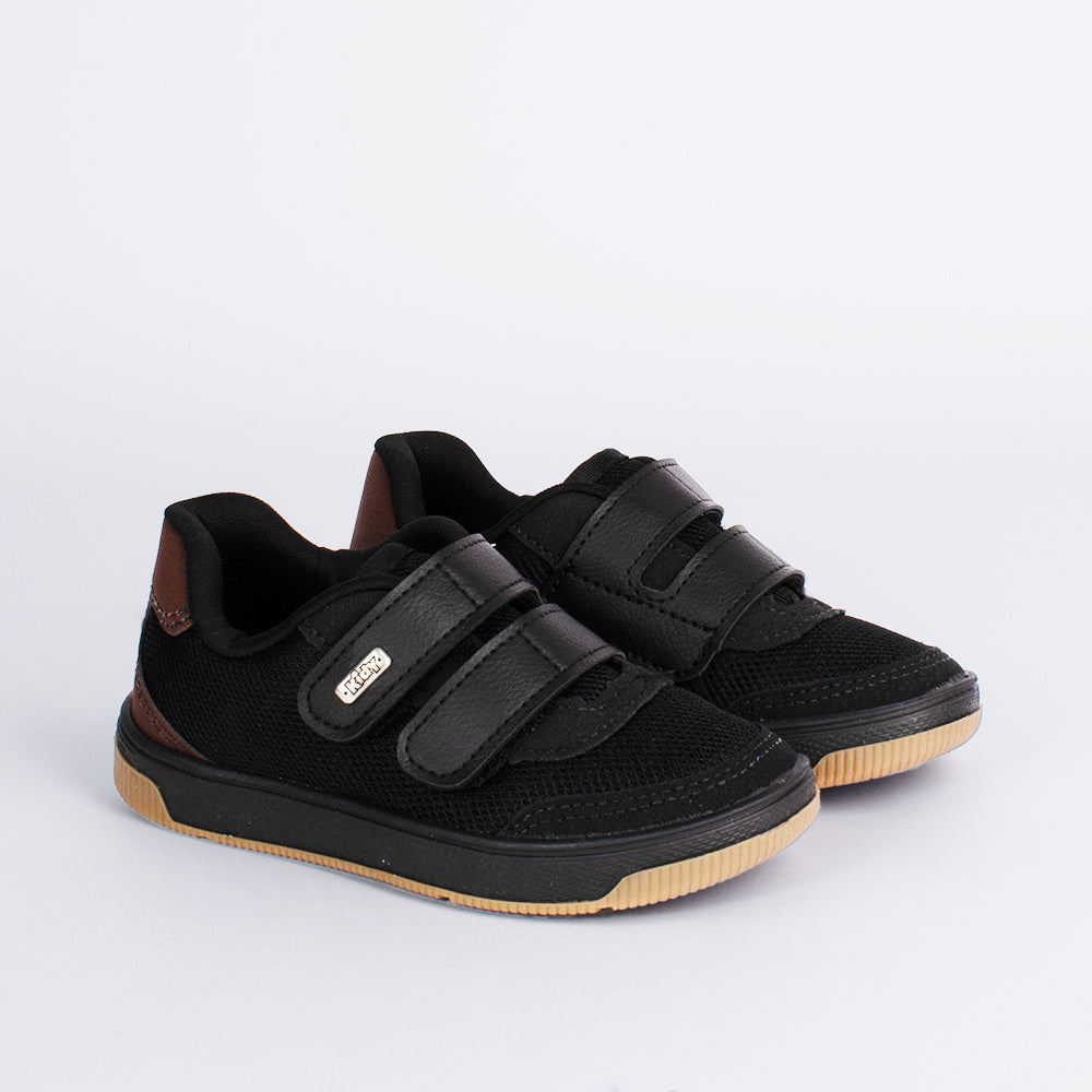 TENIS INFANTIL MENINO KIDY ASTRAL PRETO/MARROM
