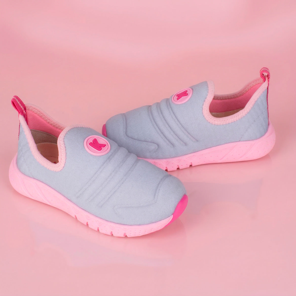TENIS KIDY EQUILIBRIO CINZA/ROSA