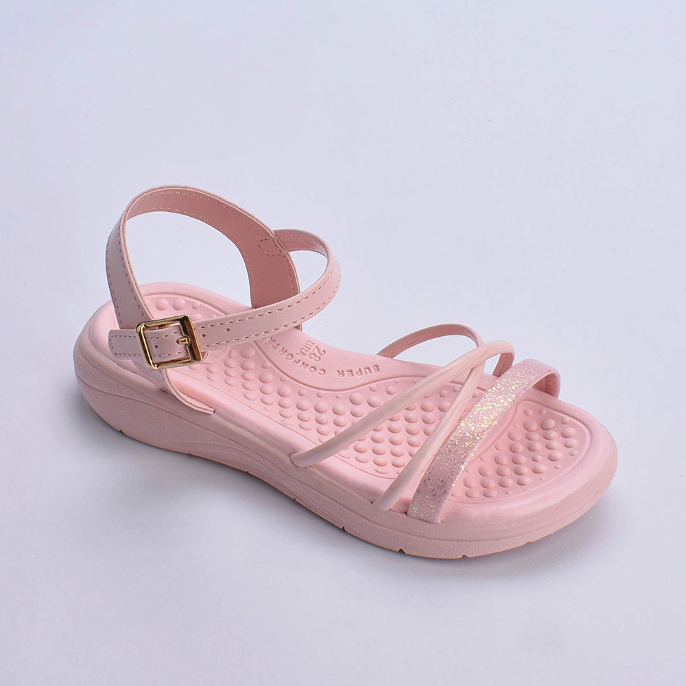 Kit Sandália Infantil Menina Kidy Fly Nude + Livro Bob Goods