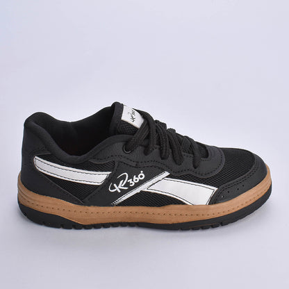Tênis Menino K360 Estilo Respitec Preto e Branco