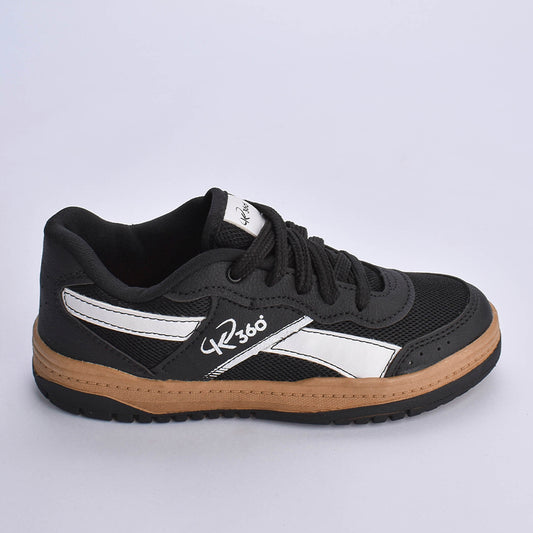 Tênis Menino K360 Estilo Respitec Preto e Branco