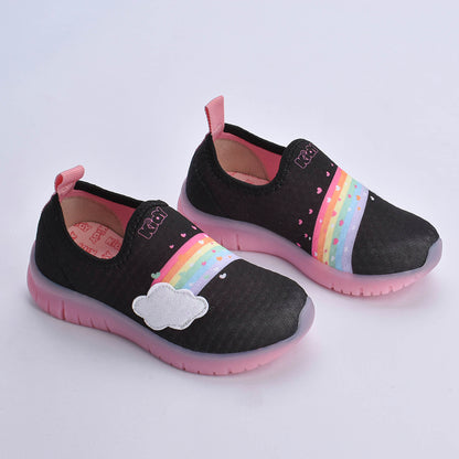 Tênis Menina Infantil Kidy Ultra Flex Preto com Ovo Surpresa Unicórnio