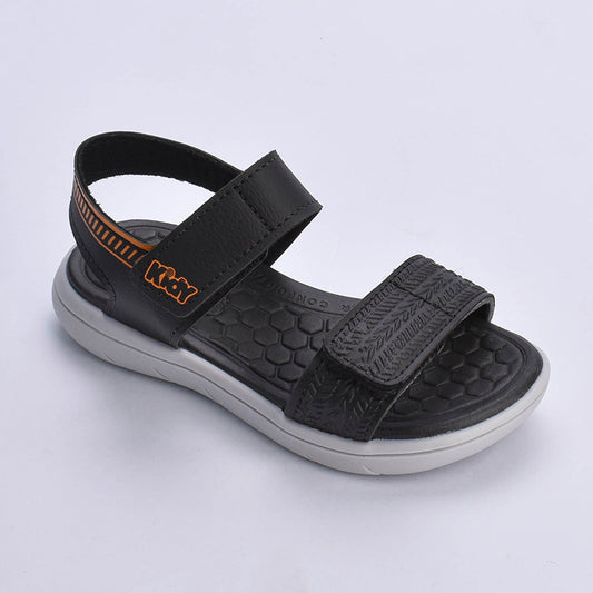 Sandália Kidy Toys Baby Preto e Laranja