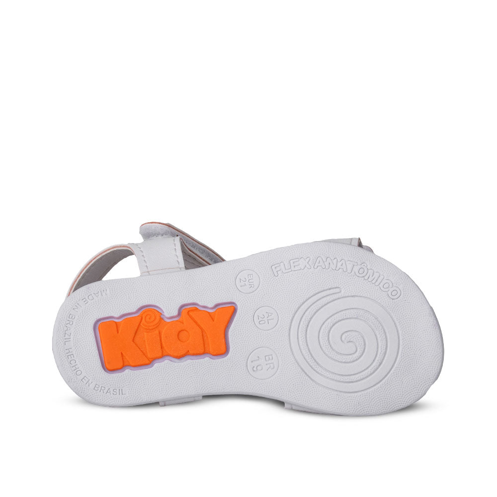 Sandália Infantil Menina Meu Primeiro Kidy Branca com Laço