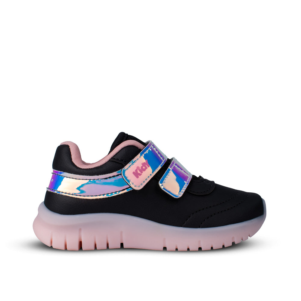 Tênis Infantil Menina Kidy Ultra Flex Preto Macio Anatômico