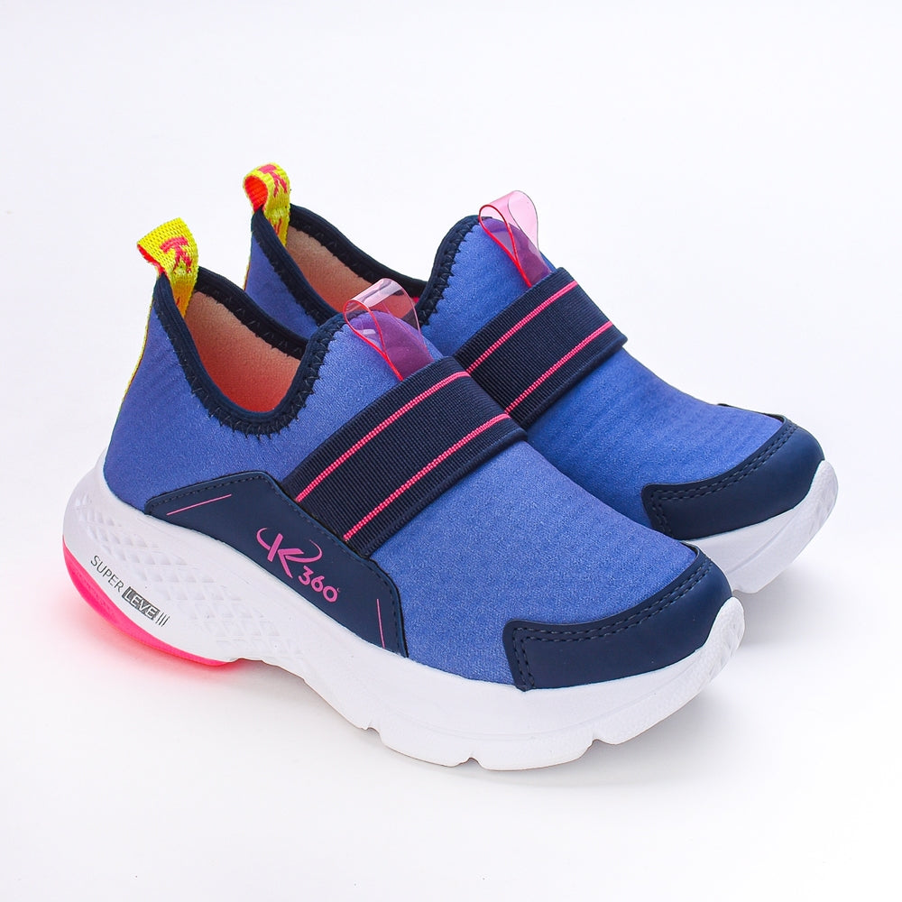 TENIS K-360 SUPER LEVE AZUL NIKE/PINK NEON Kidy
