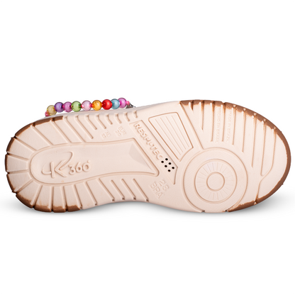 Tênis Menina K360 Estiloso Respitec Marfim