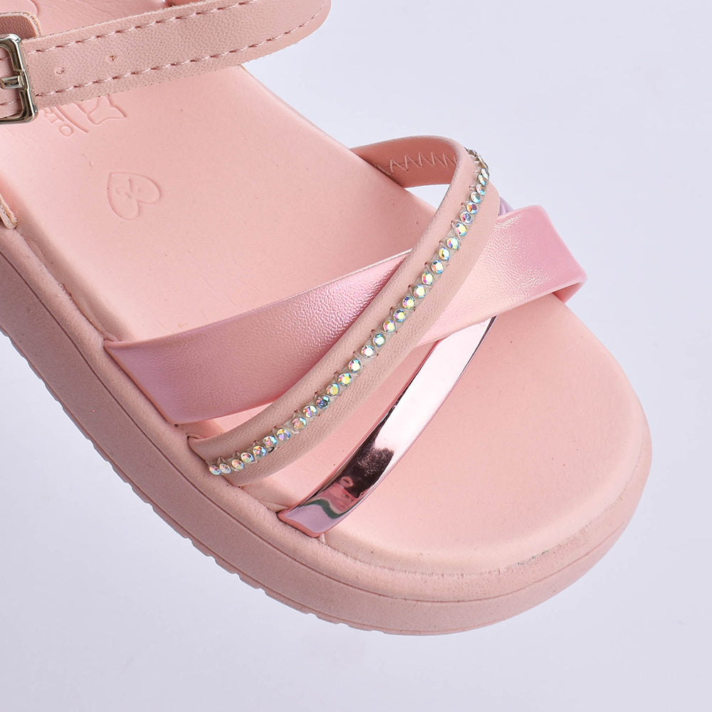 Sandália Menina Kidy Mini Flatform Nude