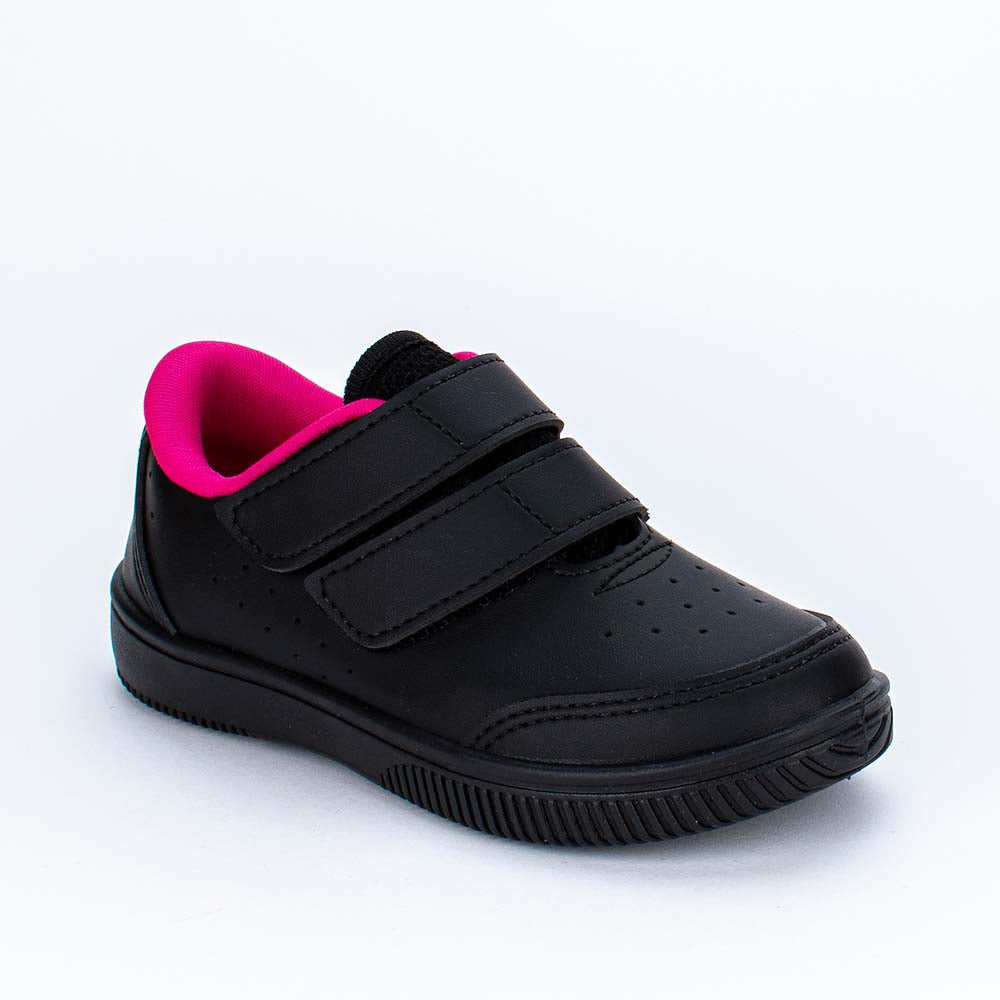 TÊNIS MENINA INFANTIL KIDY USEFULL COLLEGE PRETO/PINK