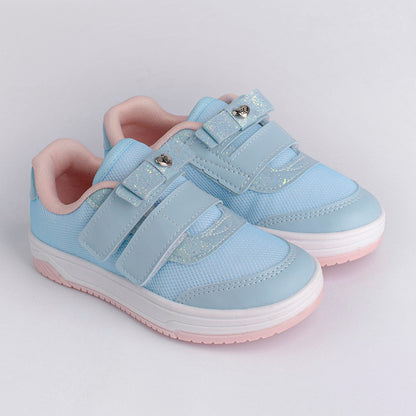 TÊNIS INFANTIL MENINA CASUAL KIDY HAPPY ANIS/NUDE