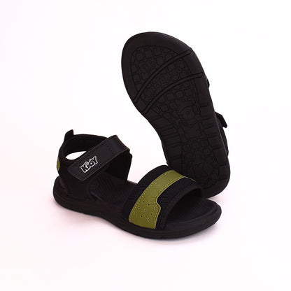 SANDÁLIA KIDY COMFORT PRETO/VERDE MILITAR Kidy