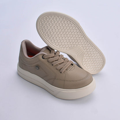 Tênis Infantil Menino Kidy K360 Ultra Leve Taupe Conforto e Leveza