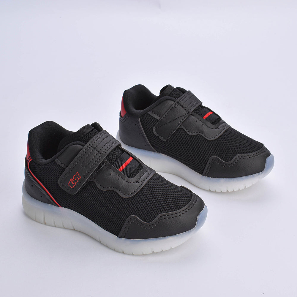 Tênis Menino Infantil Kidy Light Fun Preto e Vermelho