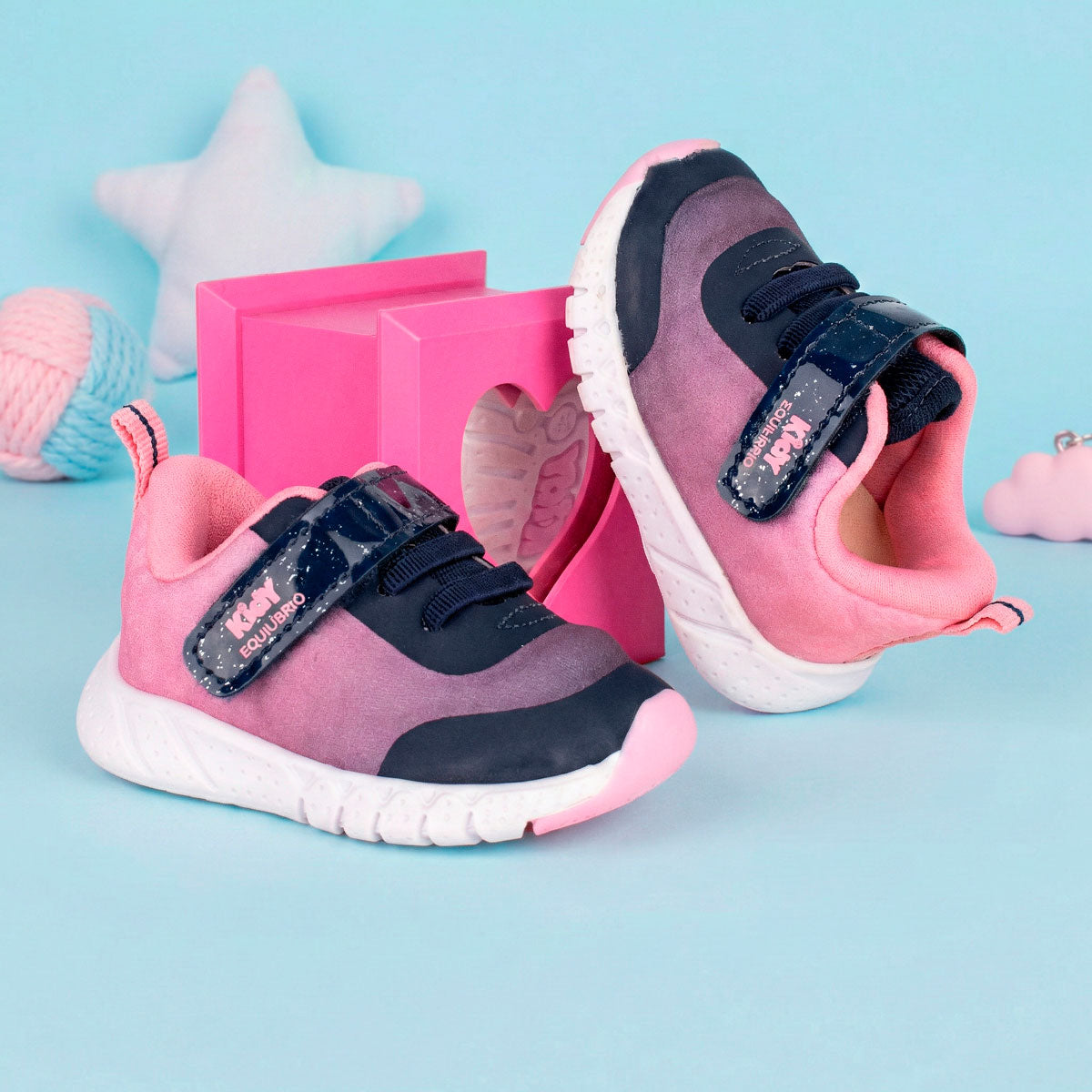 Tênis Infantil Kidy Equilíbrio Marinho e Rosa Conforto e Estilo
