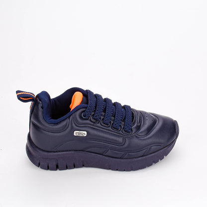 Tênis Menino Infantil Kidy Ultra Flex Marinho e Laranja Neon