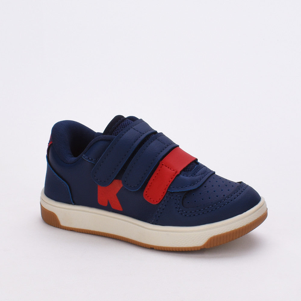 Sapatênis Menino Infantil Kidy Milão Respitec Marinho e Vermelho