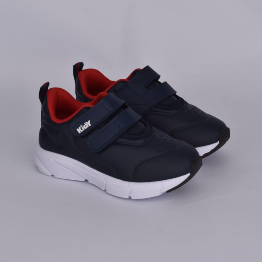 Tênis Menino Infantil Kidy Energy Baby Respitec Marinho e Vermelho