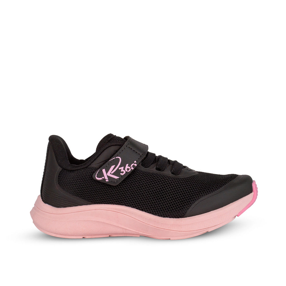Tênis Menina Infantil K360 Energy 2 Preto e Rosa