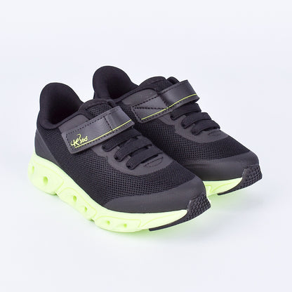 TENIS INFANTIL MENINO CASUAL K360 ENERGY IMPULSO PRETO/AMARELO NEON