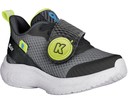 Pré-Venda - Tênis Infantil Menino Kidy Nuvem Localize Preto, Grafite e Neon - Com Chip Localizador