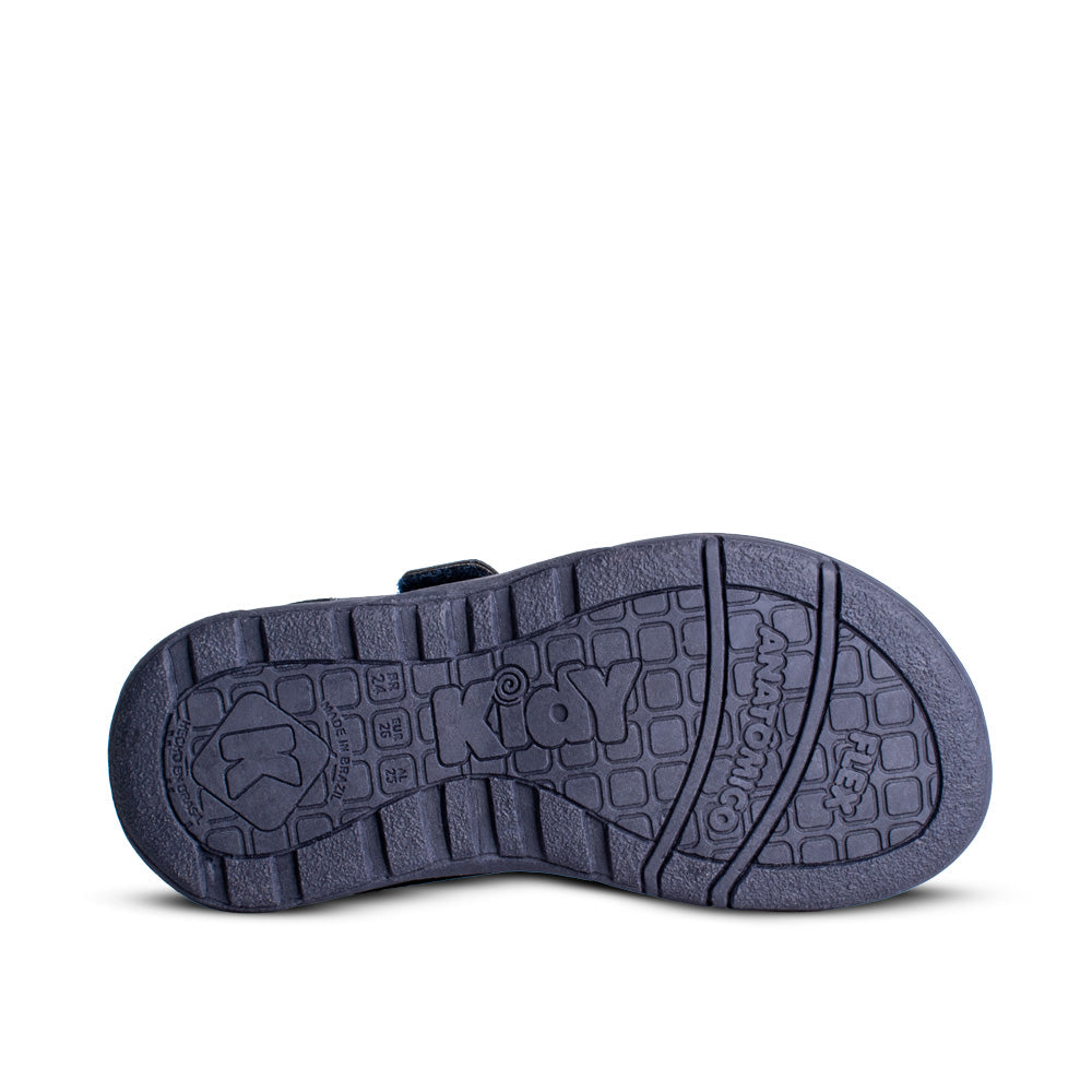 Sandália Infantil Menino Kidy Flex Anatômica Marinho e Caramelo 22 a 27
