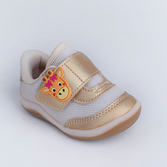 Tênis Menina Kidy Colors Equilíbrio Ouro