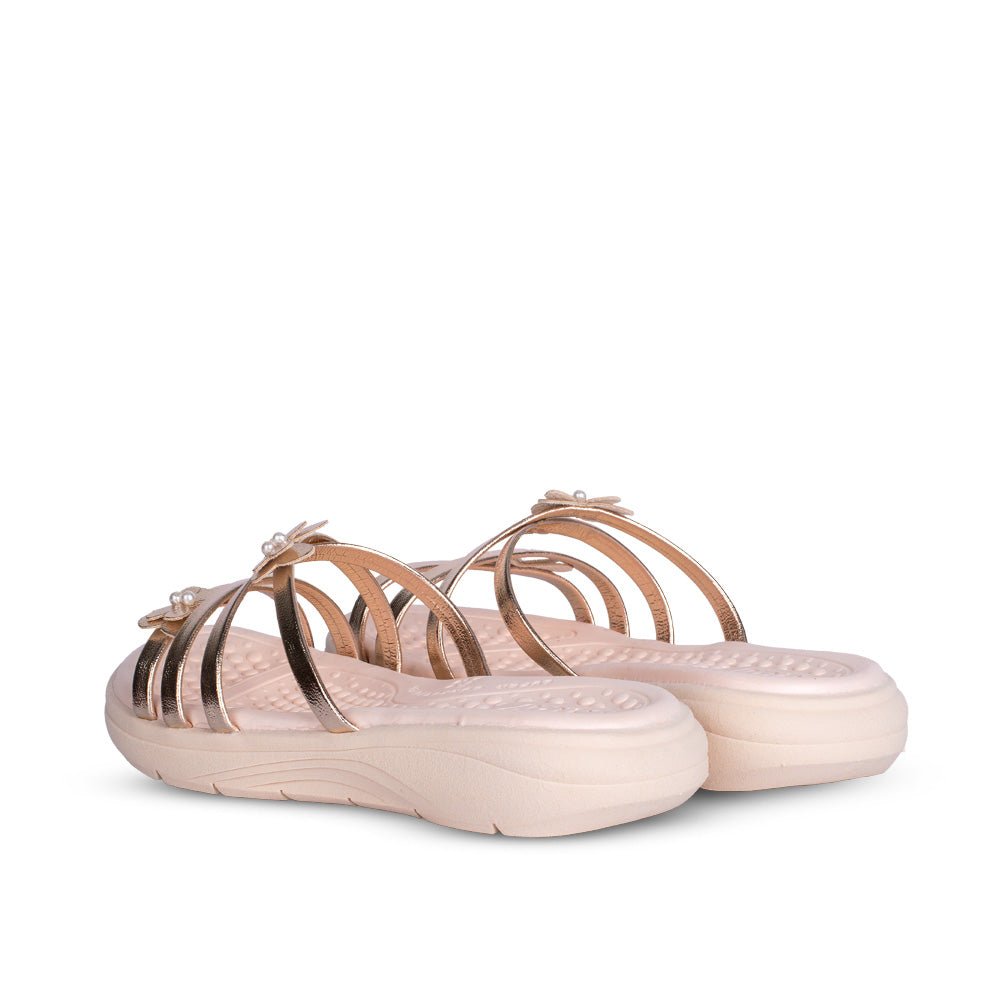 Kit Chinelo Menina Infantil Fly Dourado + Livro Bob Goods - Kidy Calçados - Chinelo