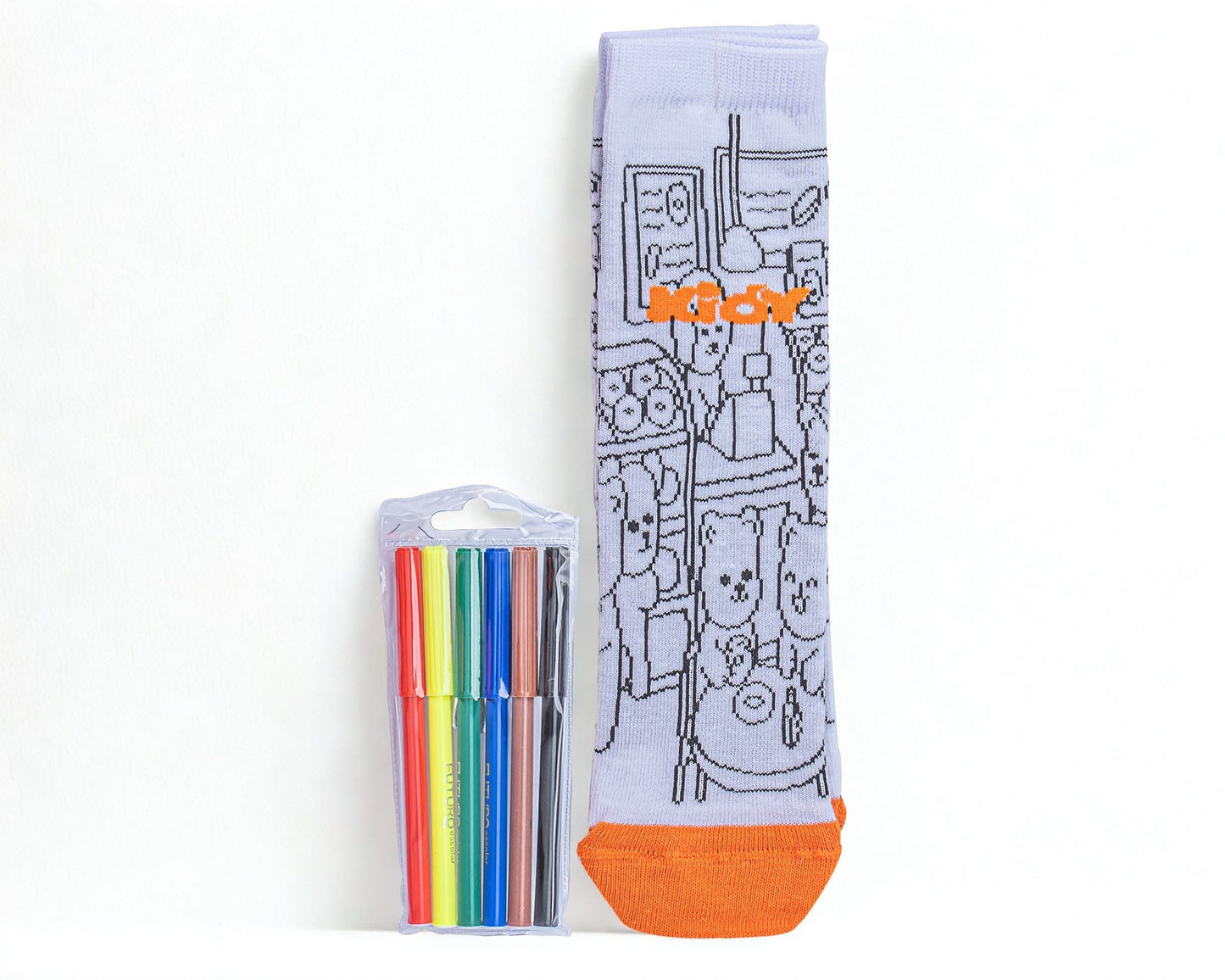 Kit Meia Kidy Goods Canetinha para Pintar Brinquedo - Kidy Calçados - 