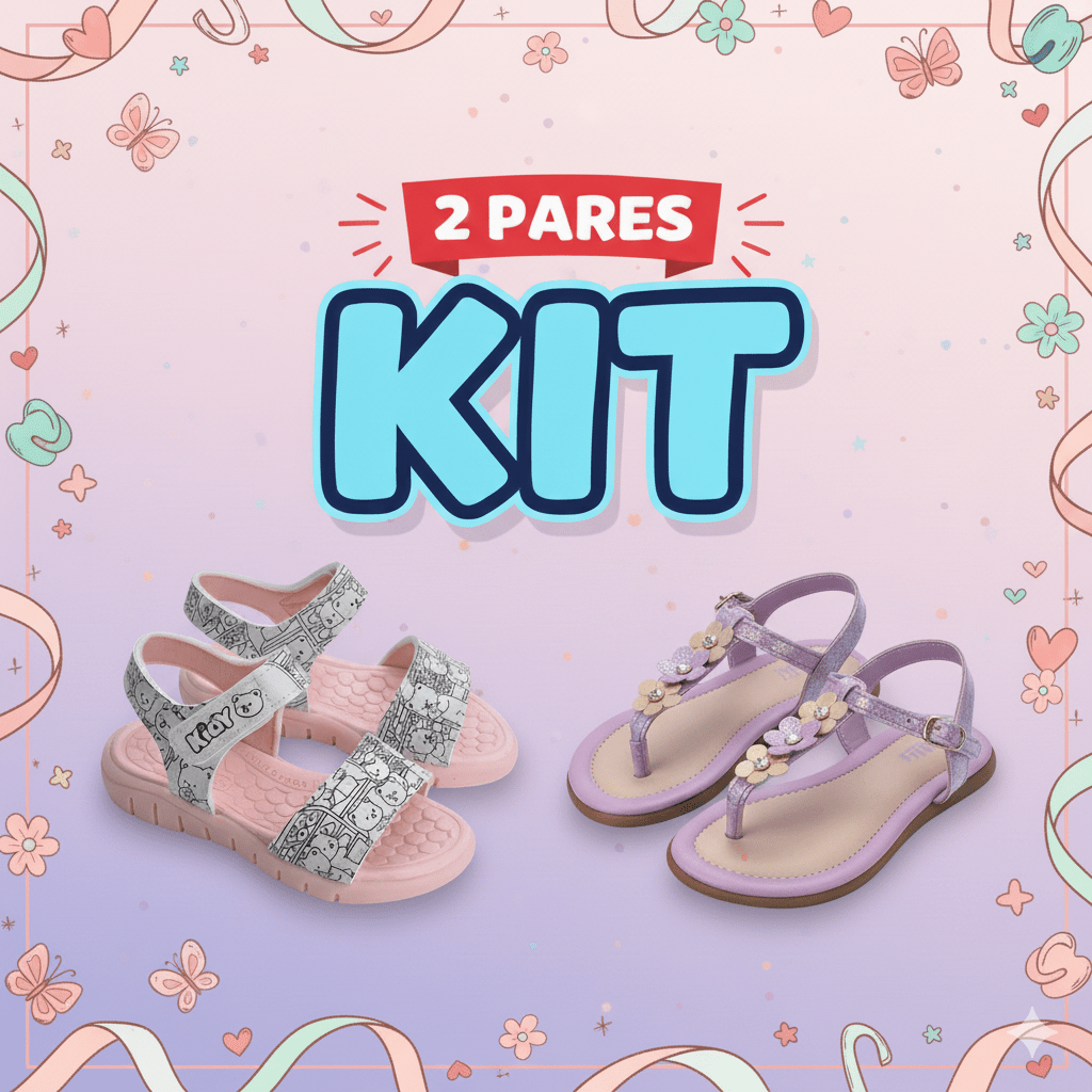 Kit Meninia Infantil Sandália Capivara e Sandália Kidy Goods - Kidy Calçados - Sandália e Papete