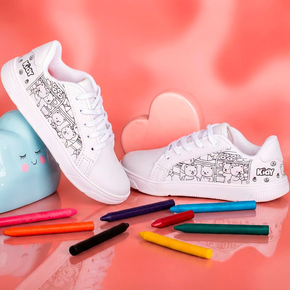 Kit Tênis Infantil Astral Branco + Livro Bob Goods - Kidy Calçados - Tênis
