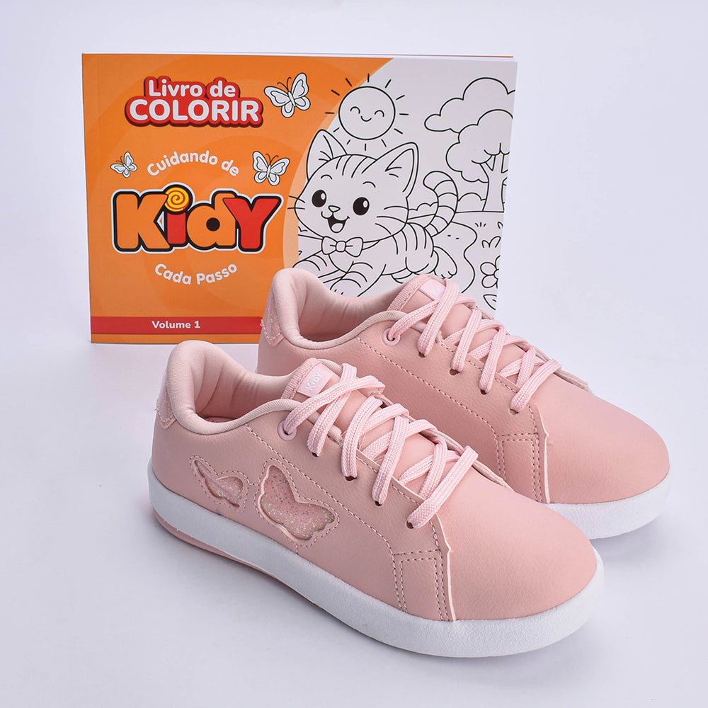 Kit Tênis Kidy Hype Nude e Livro Bob Goods - Kidy Calçados - Tênis