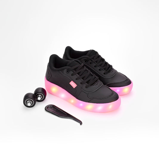 Kit Tenis Rodinha Rosa e Rodinha B/Preto - Kidy Calçados - Tênis