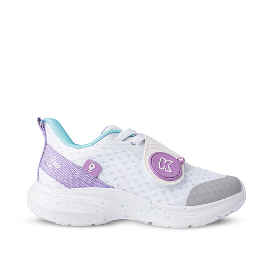 Tênis Infantil Menina Kidy Com Chip Localizador Super Leve Branco/Lilás Segurança