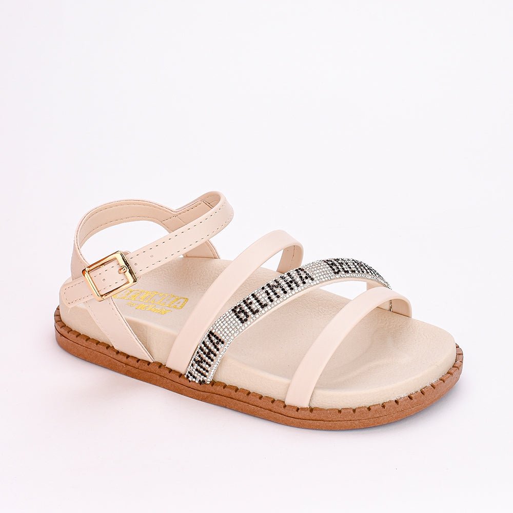 Papete Menina Infantil Kidy Fashion Marfim - Kidy Calçados - Sandália e Papete