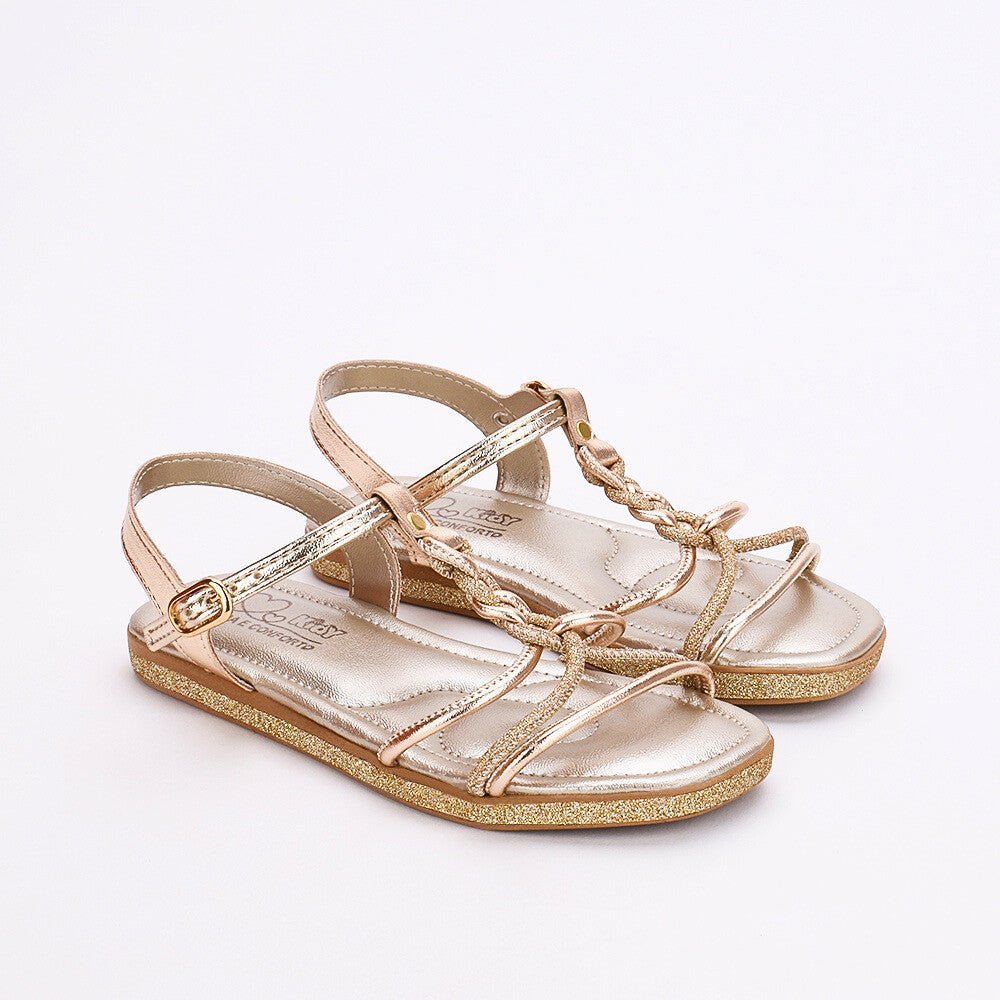 RASTEIRA FLAT OURO Kidy - Kidy Calçados - 